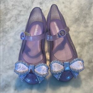 Mini Melissa Purple Dress Shoes with Jewel Embellishments